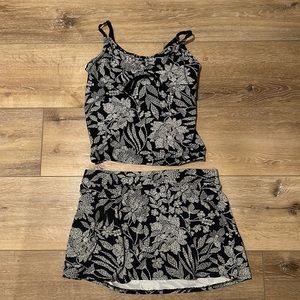 Lands end size 12 two piece bathing suit